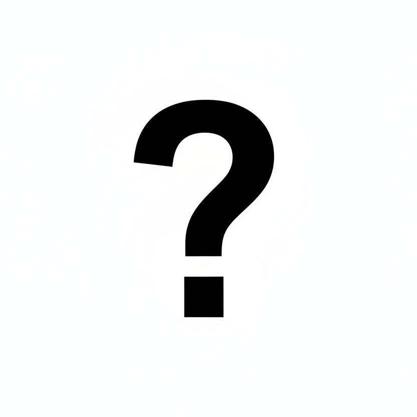 generate me a black question mark on a white background